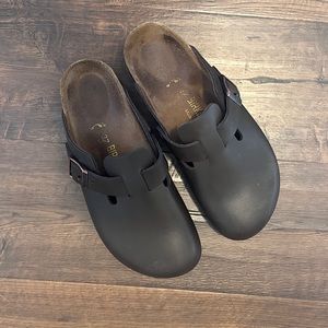 Birkenstocks Leather Boston Clog Shoes Size 37